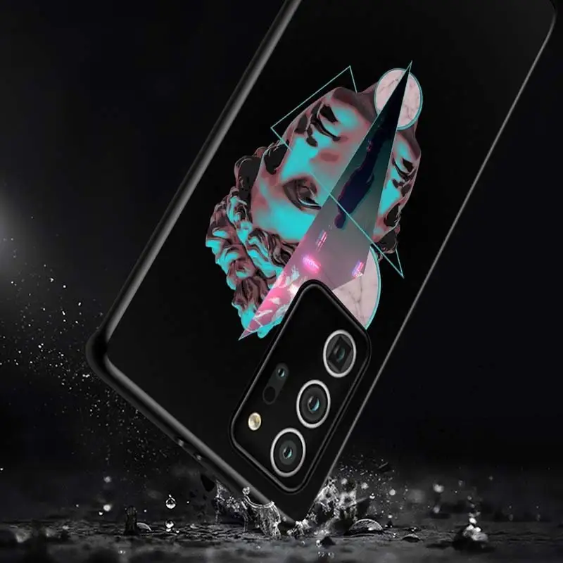 

Michelangelo Statue Aesthetic For Samsung S20 FE Ultra Plus A91 A81 A71 A42 A51 5G UW A41 A31 A21 A21S A11 A01 Black Phone Case