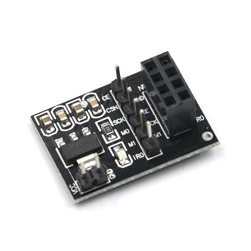 5pcs NRF24L01 Wireless adapter Module 3.3V New Socket Adapter plate Board For 8Pin arduino Robot Car 24L01 | Электронные