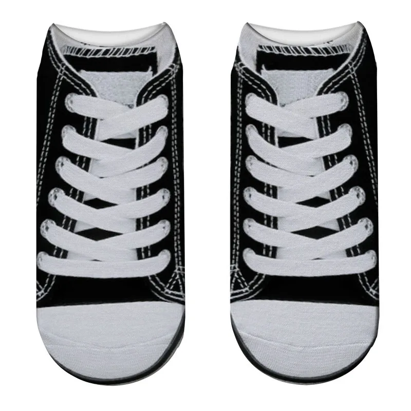 Hot 3D Printed Skeleton Canvas Shoes Socks Cute Women Carton Shoes Socks Skull Funny Low Cut Ankle Sock Calcetines Mujer