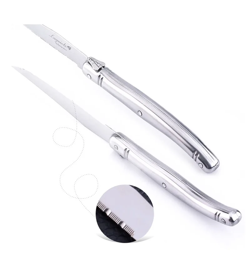 9 &quotНержавеющая сталь Laguiole стейк Ножи набор столовых ножей серебряные столовые