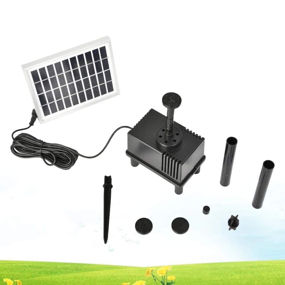 

1.8 W Solar Water Pump Standing Floating Submersible Water Fountain for Pond Pool Aquarium Fountains Spout Garden Patio