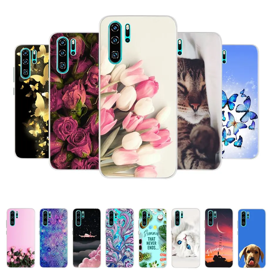 Модный чехол для телефона с цветами Huawei P30 Pro P10 P20 Lite Mate 10 20 мягкий силиконовый