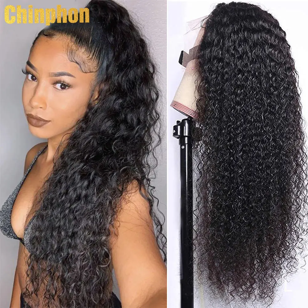 

Натуральные кудрявые Синтетические волосы на кружеве человеческих волос парики с детскими волосами перуанский Джерри локон 13x4 Синтетичес...