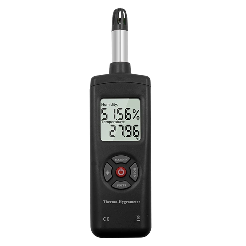 

Digital Thermo-Hygrometer Hygrometer Temperature Humidity Meter LCD Display with Backlight Thermometer