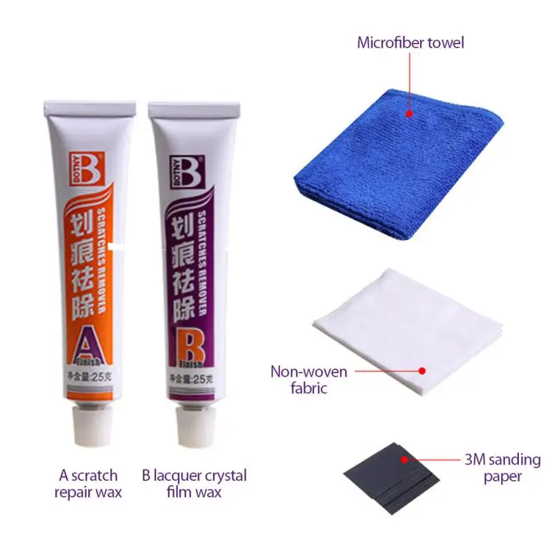 

A Set Of Car Scratch Repair Wax Deep Car Scratches, Polishing, And Polishing Abrasives Repair Agent Cleaning Agent