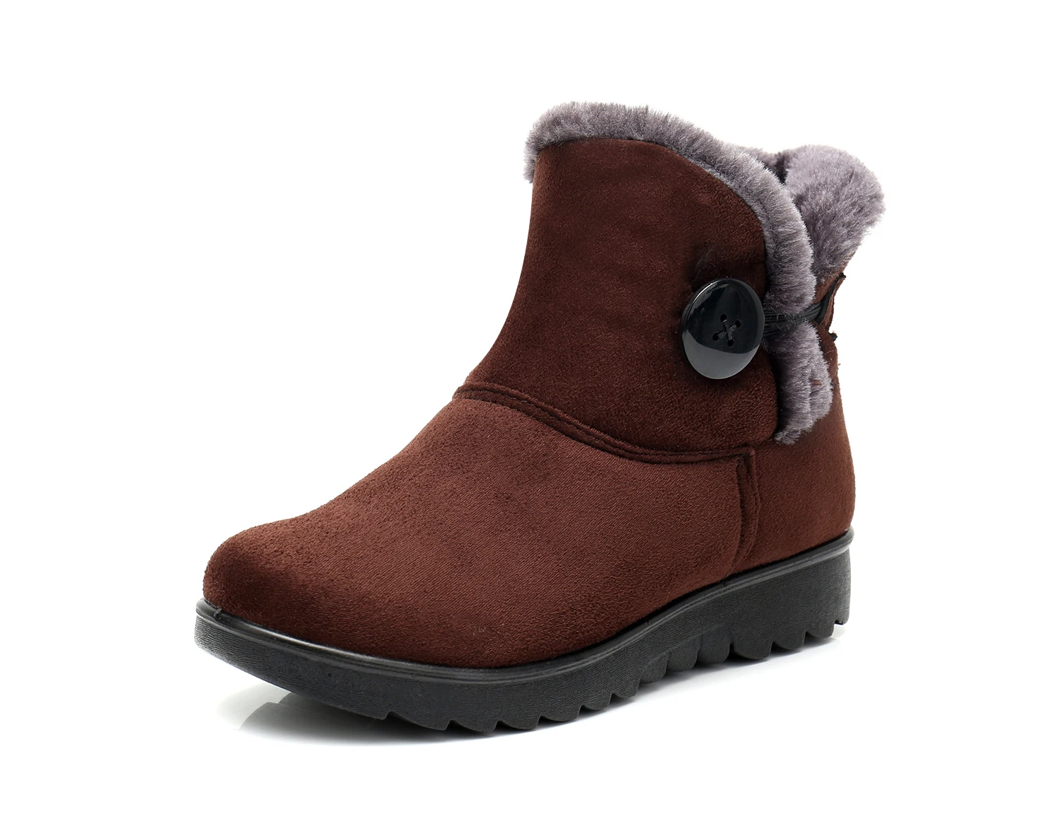 st481 brown Зимние сапоги женские зимние теплые меховые женские модные ботильоны на платформе с пряжкой удобная повседневная женская обувь; большие размеры; st480 - Цвет: st481 brown