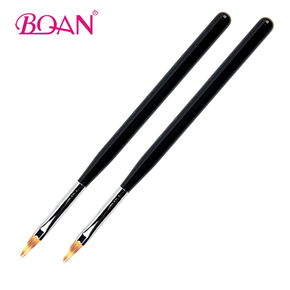 BQAN 1 шт. УФ гель 6 # кисти для французского дизайна ногтей черная деревянная ручка