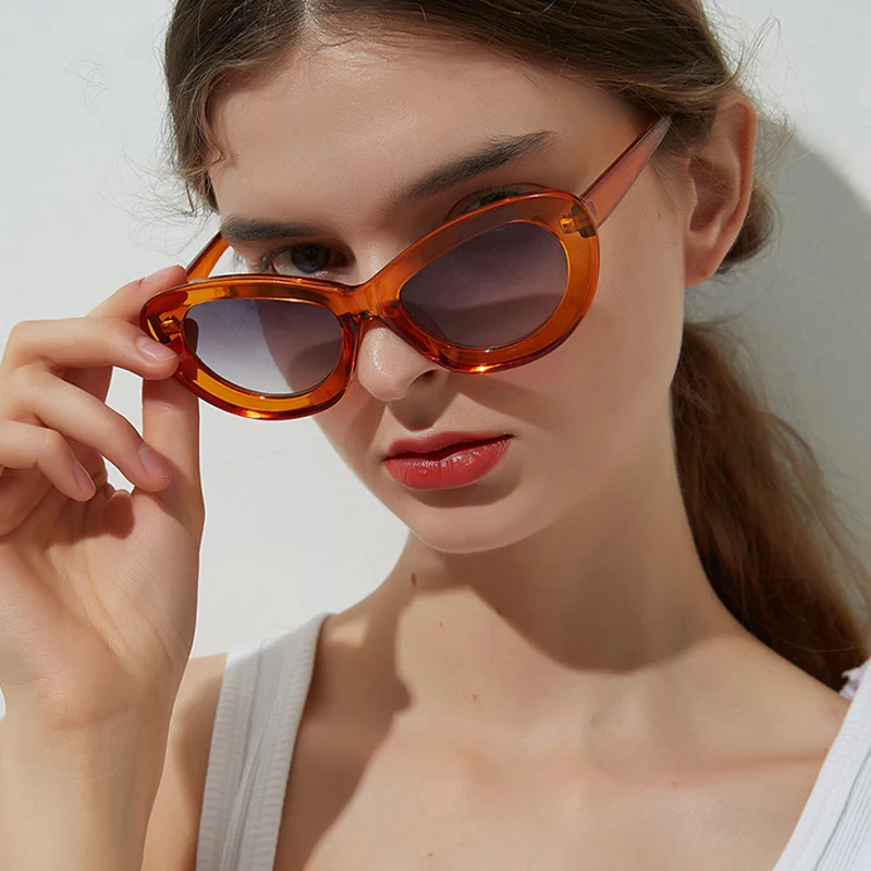 Очки солнцезащитные женские кошачий глаз с прозрачными линзами и защитой UV400 |