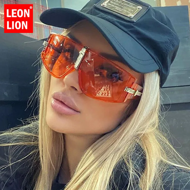 

LeonLion 2021 Oversized Sunglasses Women Luxury Designer Eyeglasses Women/Men Vintage Goggles Women Retro Oculos De Sol Feminino