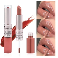 12 colors nude lip gloss 2 in 1 matte waterproof sexy red glossy lasting velvet non sticky lipstick fashion lip tint makeup