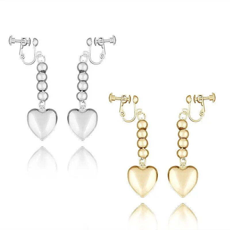 

Japanese anime Full-time Hunter Earring with Sisor heart stainless steel gold ear earrings as a gift earring