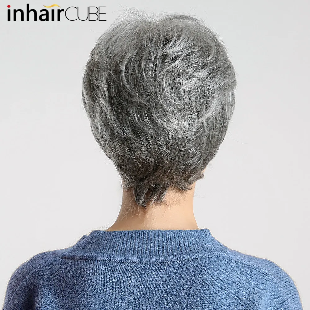 ESIN Женский короткий парик на 30% синтетический Женские смешанные парики 70%