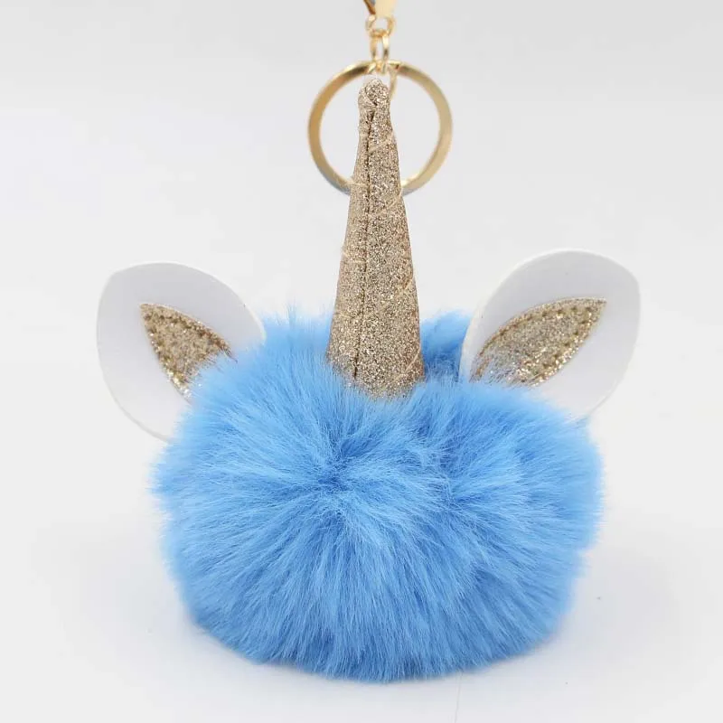 Женский брелок с помпонами из искусственного кроличьего меха - купить по