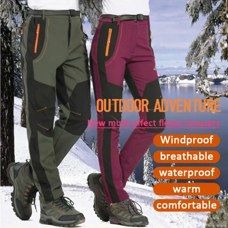 

Softshell Trousers Waterproof Windproof Outdoor Pants Hiking Pants Camping Accessories Autumn Winter Men Women Hiking Pants