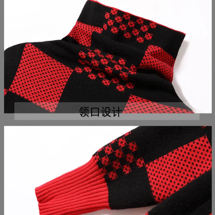 

EBAIHUI Wool Women Turtleneck Sweater 2021 Autumn Winter Warm Soft Knitted Pullover Femme Jumper Plaid Women Cashmere Sweater