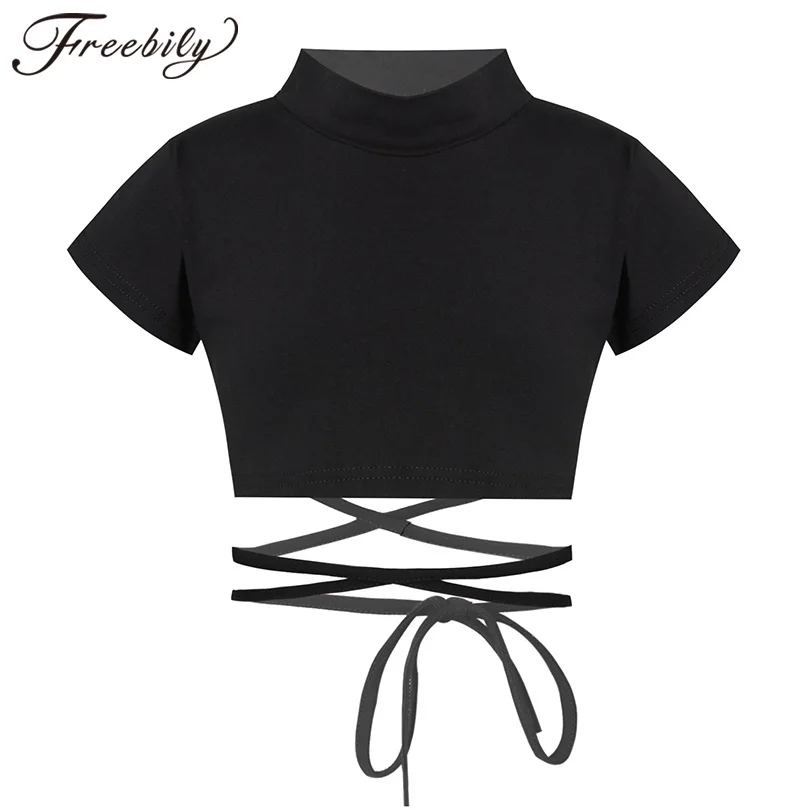 Топы для танцев девочек балетные футболки хлопковая Одежда топ джаза