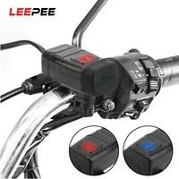 leepee qc 3 0 motorcycle dual usb charger digital voltmeter adapter vehicle mounted quick charger moto accessories