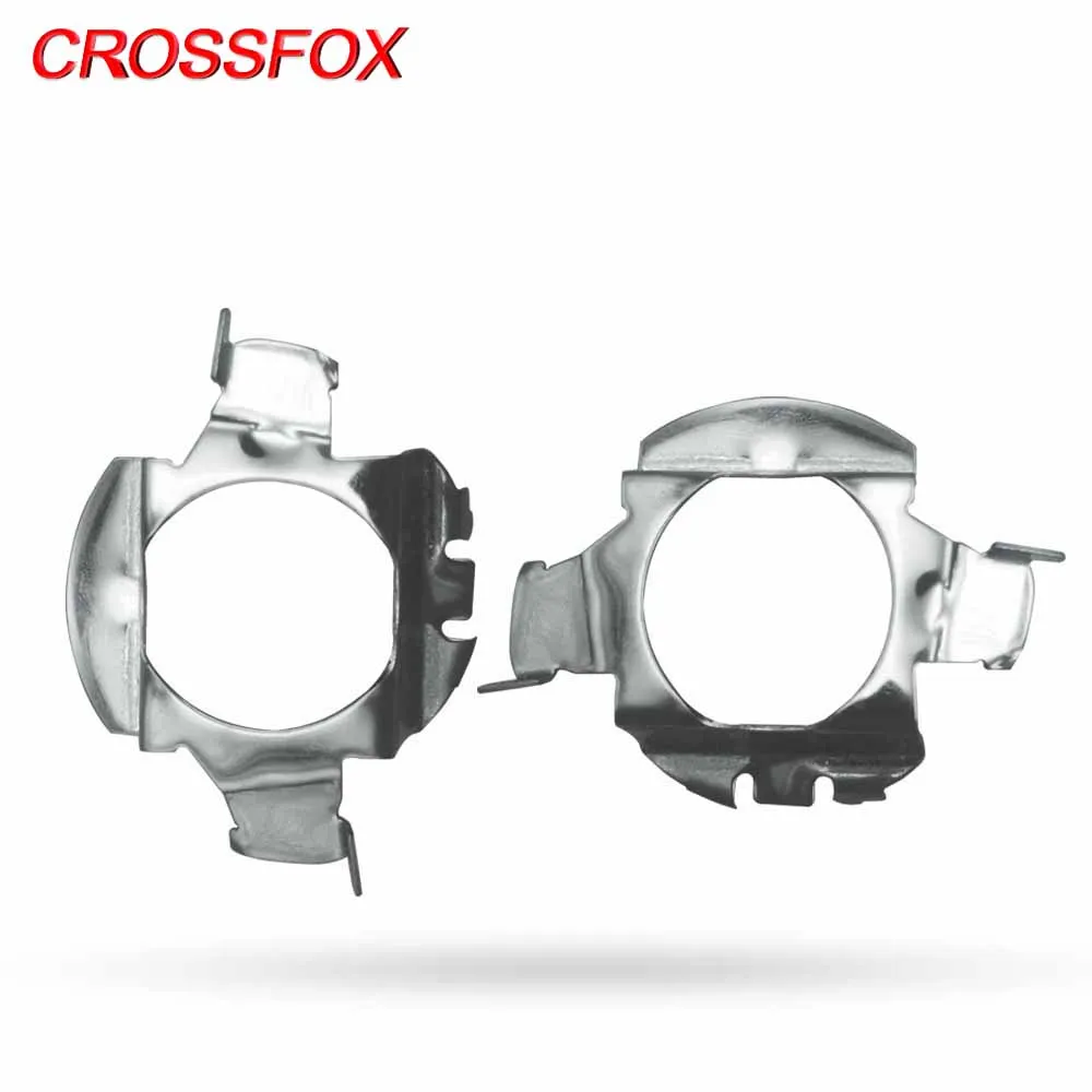 

CROSSFOX 2x H7 HID Car Headlight Base Holder Adapter Socket Xenon Bulb Retainer Clips Kit Headlamp Socket Metal for Bora New