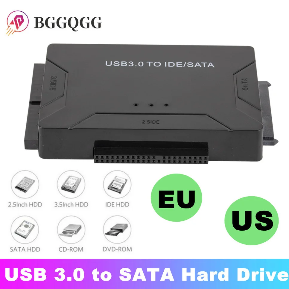 Адаптер BGGQGG SATA-USB IDE кабель USB 3 0 2 Sata для жестких дисков 5 HDD SSD конвертер SATA адаптер