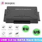 Адаптер BGGQGG SATA-USB IDE, кабель USB 3,0 2,0 Sata 3 для жестких дисков 2,5 3,5, HDD SSD, конвертер IDE SATA, адаптер, Прямая поставка