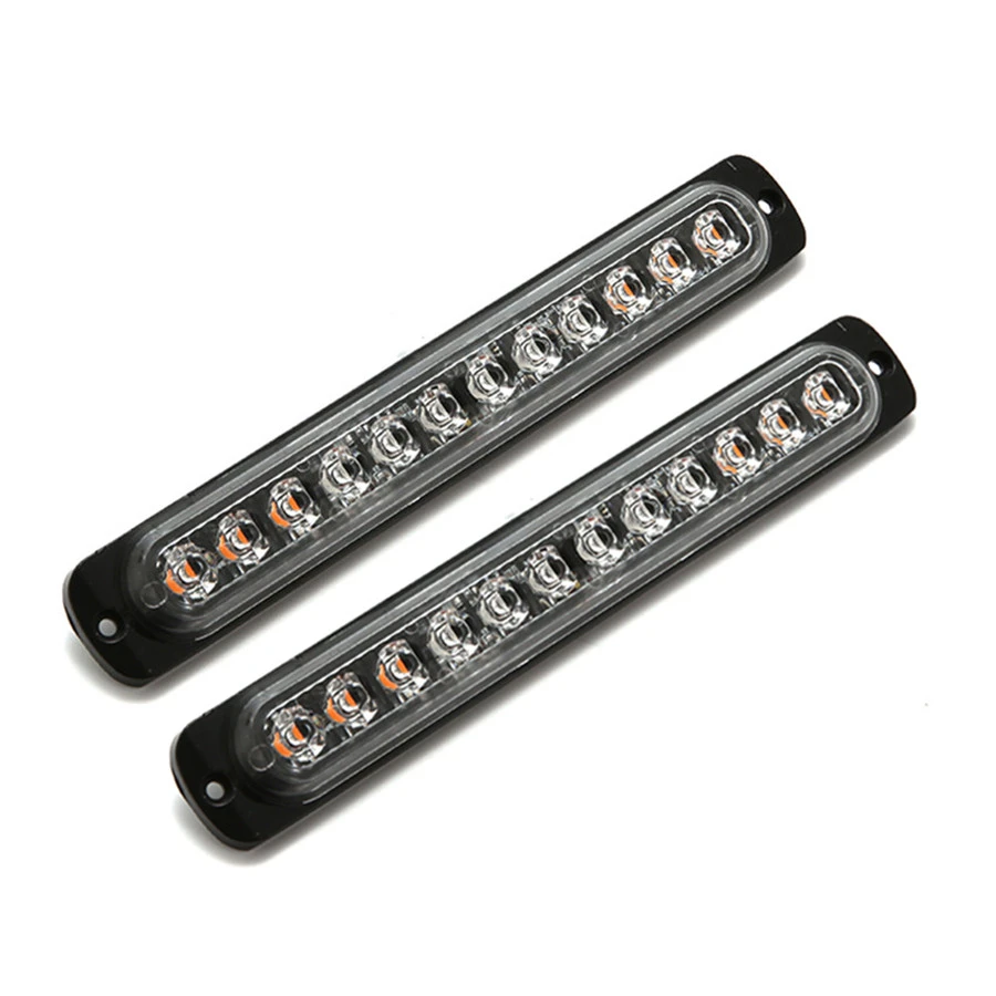 

2 X Amber LED Car SUV Warning Flash Strobe Light Bar Fog Lamp DRL Turn Signal