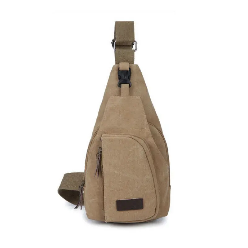 2019 Новая модная мужская холщовая винтажный кожаный рюкзак сумка на плечо