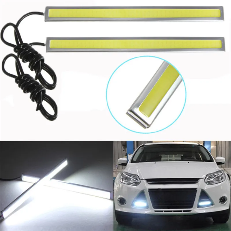 

2Pcs Super Bright Car Day 12V Light Led Ultra-thin Waterproof Daytime Running Lamps Car Styling Car COB Daytime Running Light