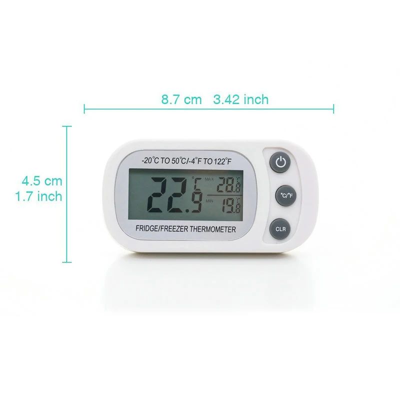 mini digital thermometer electronic fridge frost freezer room lcd refrigerator thermometer meter with adjustable stand magnet free global shipping