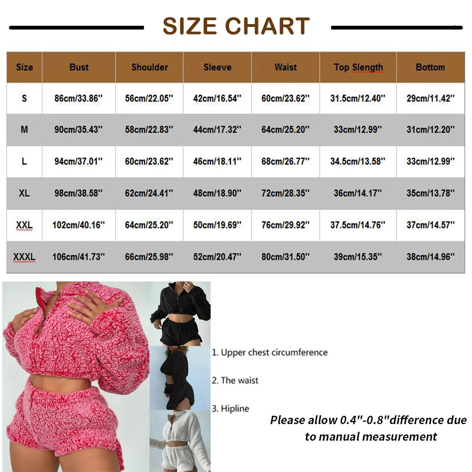 

Women's Solid Set 2 Piece Long Sleeve Pullover Blouse Tops And Pants Sets Turtleneck Sexy Spring Autumn Outfits With Zipper