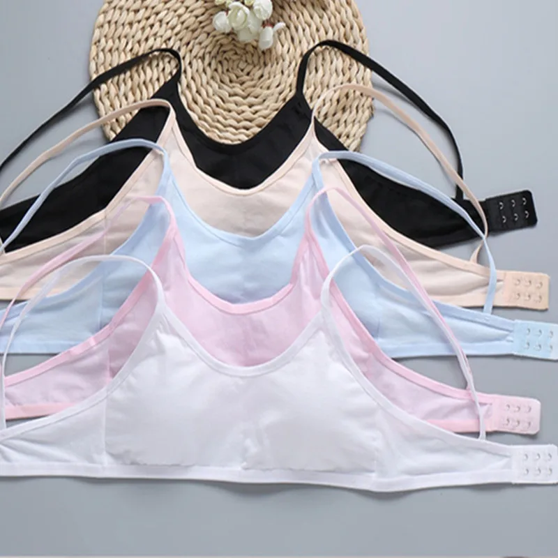 

Детский хлопковый тренировочный бюстгальтер, нижнее белье для девочек-подростков, новое нижнее белье для девочек-подростков, дышащее нижне...