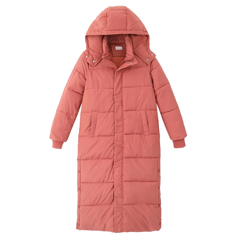 

Women's Winter Warm Long Thicken Parkas Jackets And Coats Hooded Clothes Ladies Black Bubble Korean Fashion Loose Casual Cropped
