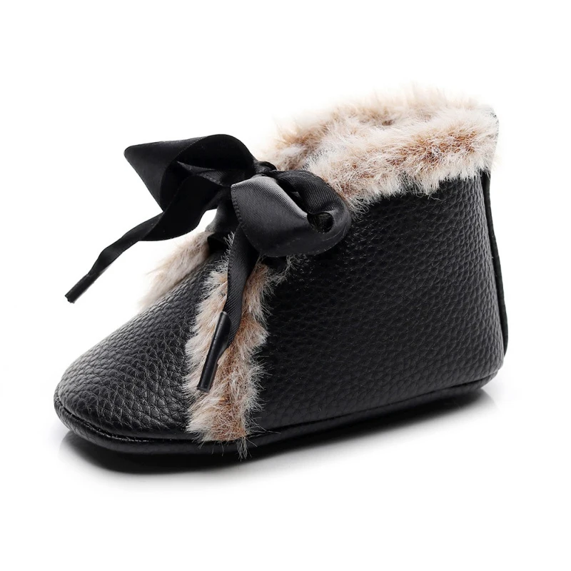 

Winter Warm Leather First Walkers Newborn Moccasins Baby Booties 0-24M