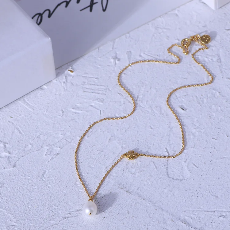 

New European and American fashion jewelry simple natural pearl exquisite necklace women elegant