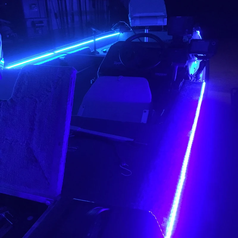 LED Подводный свет RGB для лодки или яхты, водонепроницаемый, 12 В, набор светильников для носового прицепа RV, понтона, морского акцента.