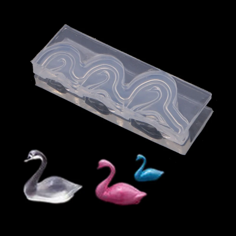 

Handmade 3D Swan Keychain Pendant Mold Swan Resin Animals Duck Silicone Molds