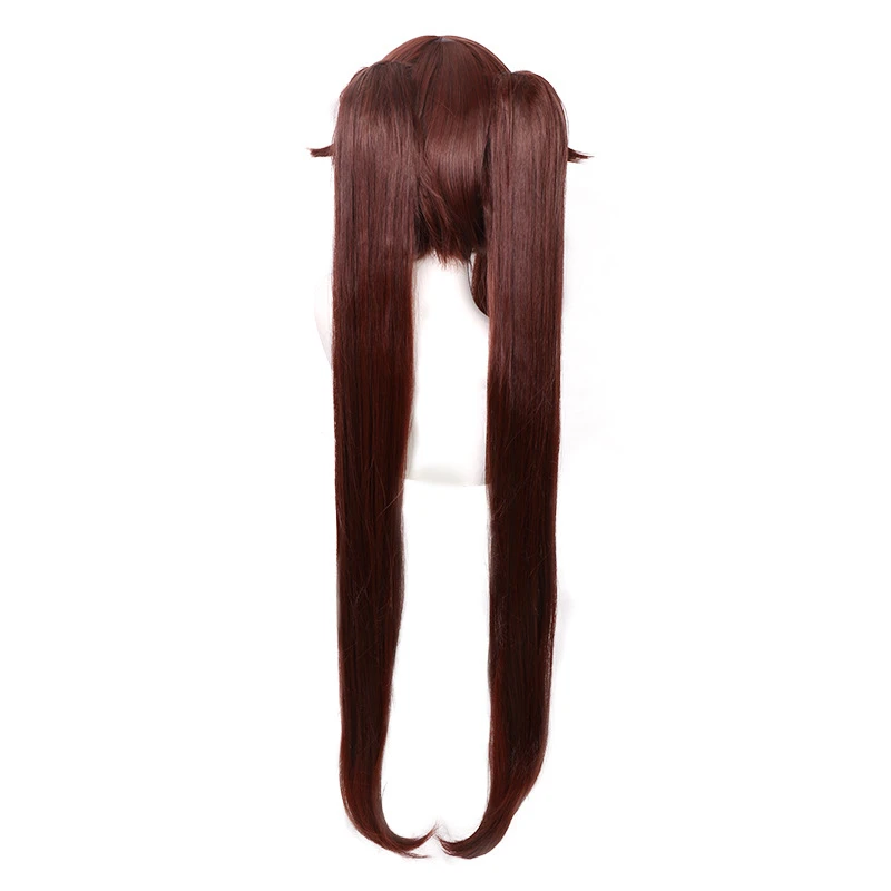 

Hu Tao Wig Cosplay Costume Game Genshin Impact Hutao Women Long Brown Ponytails Heat Resistant Synthetic Hair Wigs