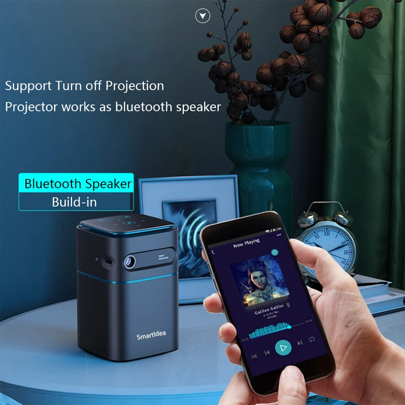Smartldea Pico Smart Android9.0 проектор Wifi 1080P 4K Поддержка портативный proyector мини видео игра