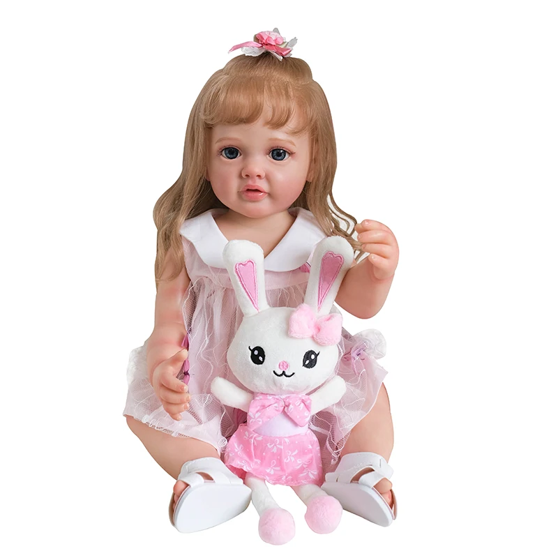 

55CM Full Body Silicone Reborn Princeess Betty Toddler Lifelike Handmade 3D Skin Multiple Layers Painting with Visible Veins