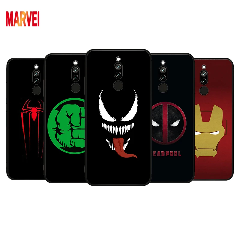 

Marvel Superhero Logo For Xiaomi Redmi 9i 9T 9A 9C 9 8A 8 GO 7 7A S2 Y2 6 6A 5 5A 4X Prime Pro Plus Black Phone Case Cover