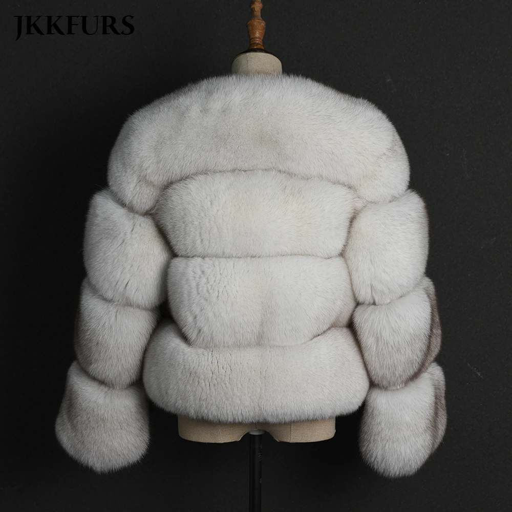 

Women's Real Fox Fur Coat Thick Warm Natural Fur Fashion Lady Fluffy Fur Jacket High Quality Outerwear S7609