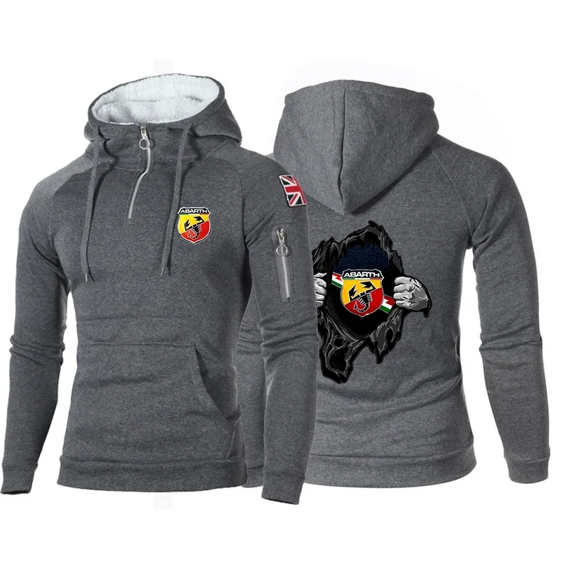 

2021 Special Offer Autumn Winter ABARTH Logo Men Hoodies Quality Streetwear Mens Pullovers Cotton Casual Male Sweatshirts Tops H