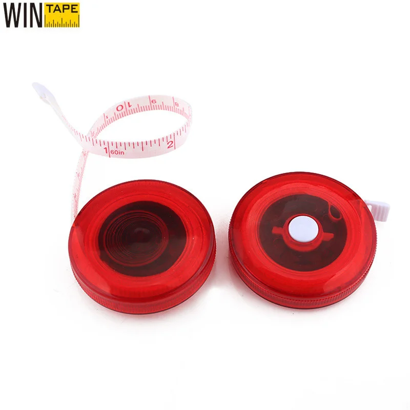 

WINTAPE150Cm 60 Inch Hot Sale Round Mini Sewing Cloth Tailor Fabric Metric Inch Retractable Measuring Tape PVC Measuring Tape