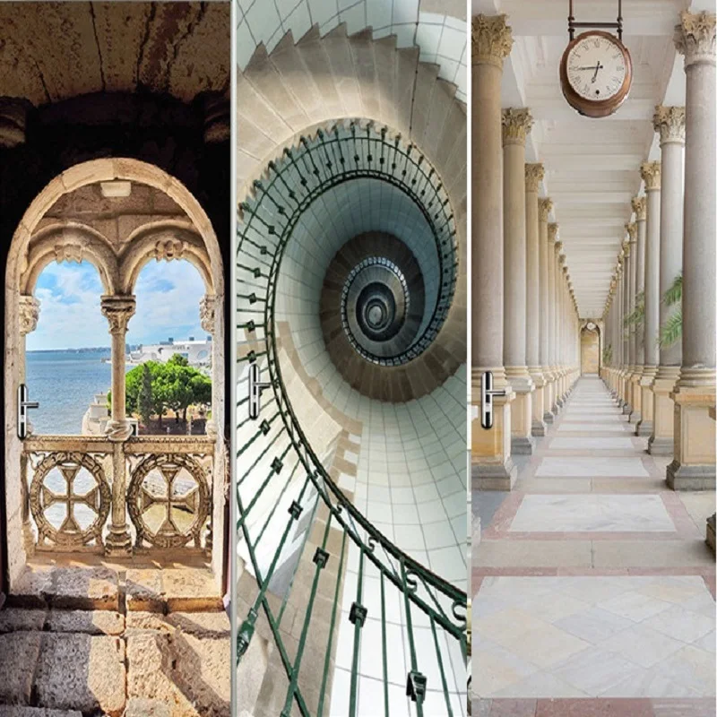 Настенные наклейки для строительства коридора балкона лестницы|Наклейки на