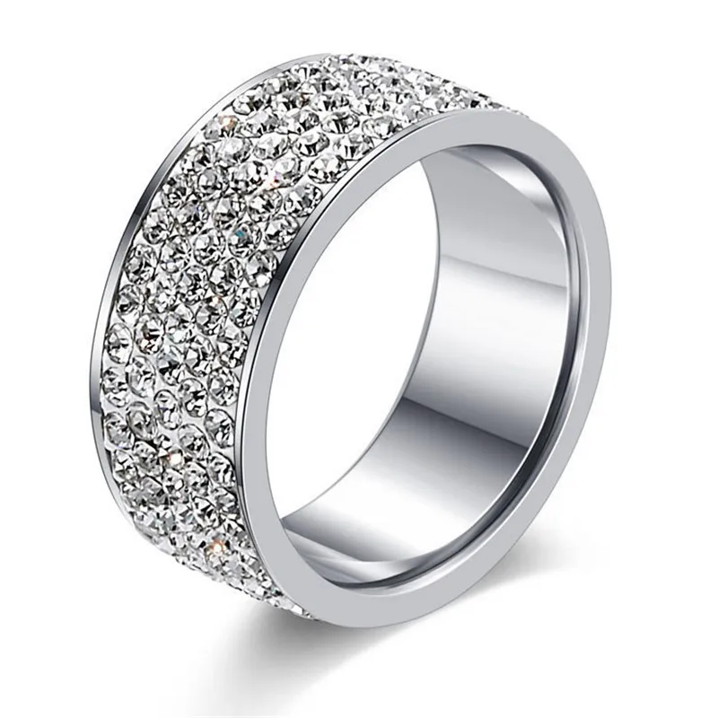 

LETAPI 2022 New Full Cubic Zirconia Wedding Ring for Women Gold Silver Color Stainless Steel Female Fashion Jewelry