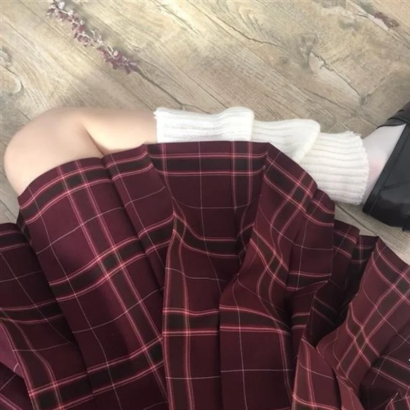 

QWEEK Plaid Short Pleated Skirt Women High Quality School Uniform Skirt 2021 Casual Japanese Preppy Style Mini Skirt A-LINE Chic