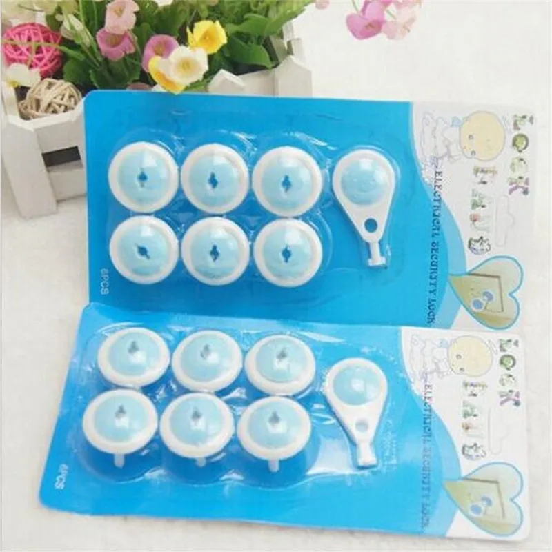 6 шт/лот Безопасность ребенка электрическая розетка с защитой штекеров Защитная