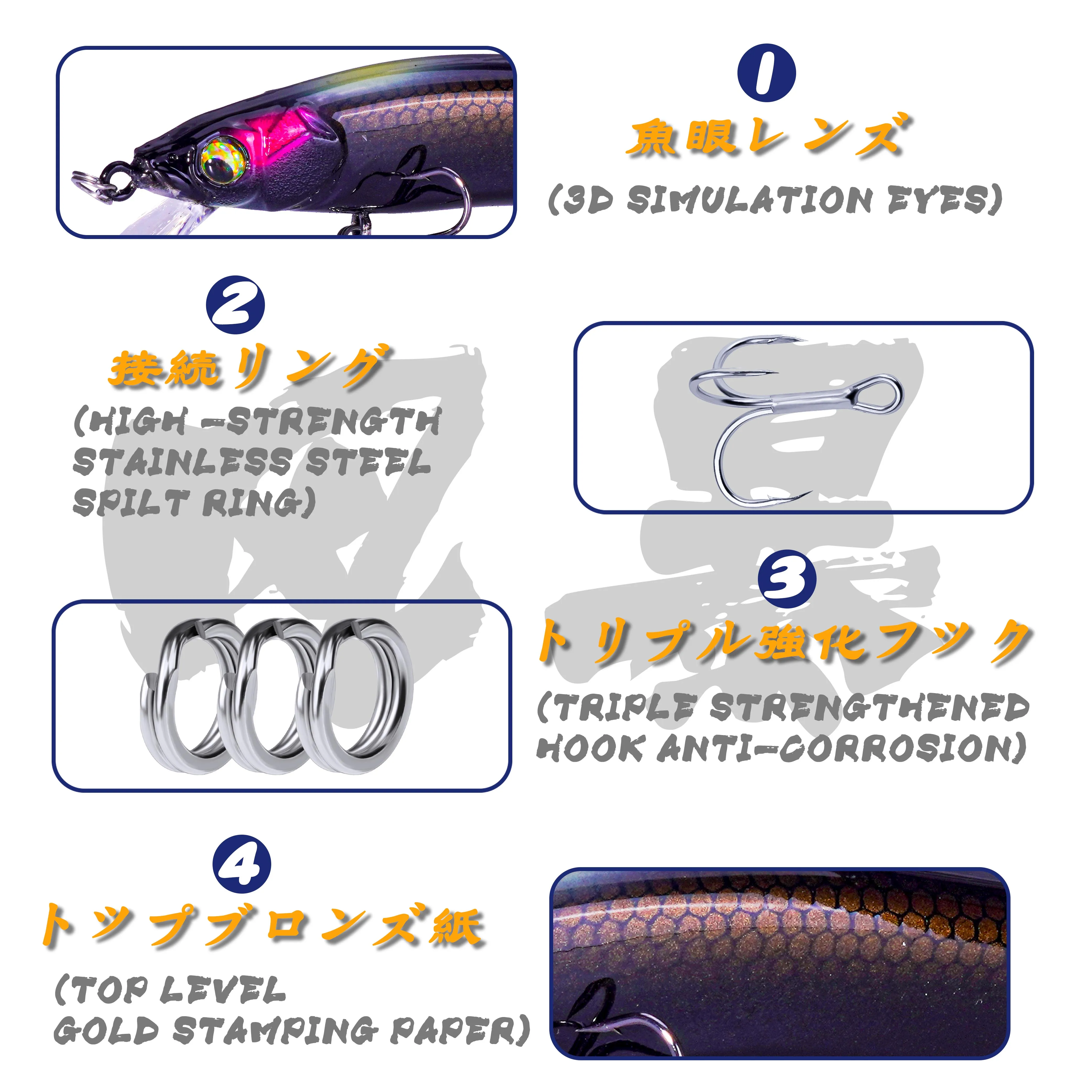 New Minnow Fishing Lure Wobblers  Hard Baits 10g 98mm 0.5-1m Isca Artificial Equipment Peche En Mer Accessories Pesca Leurre Dur