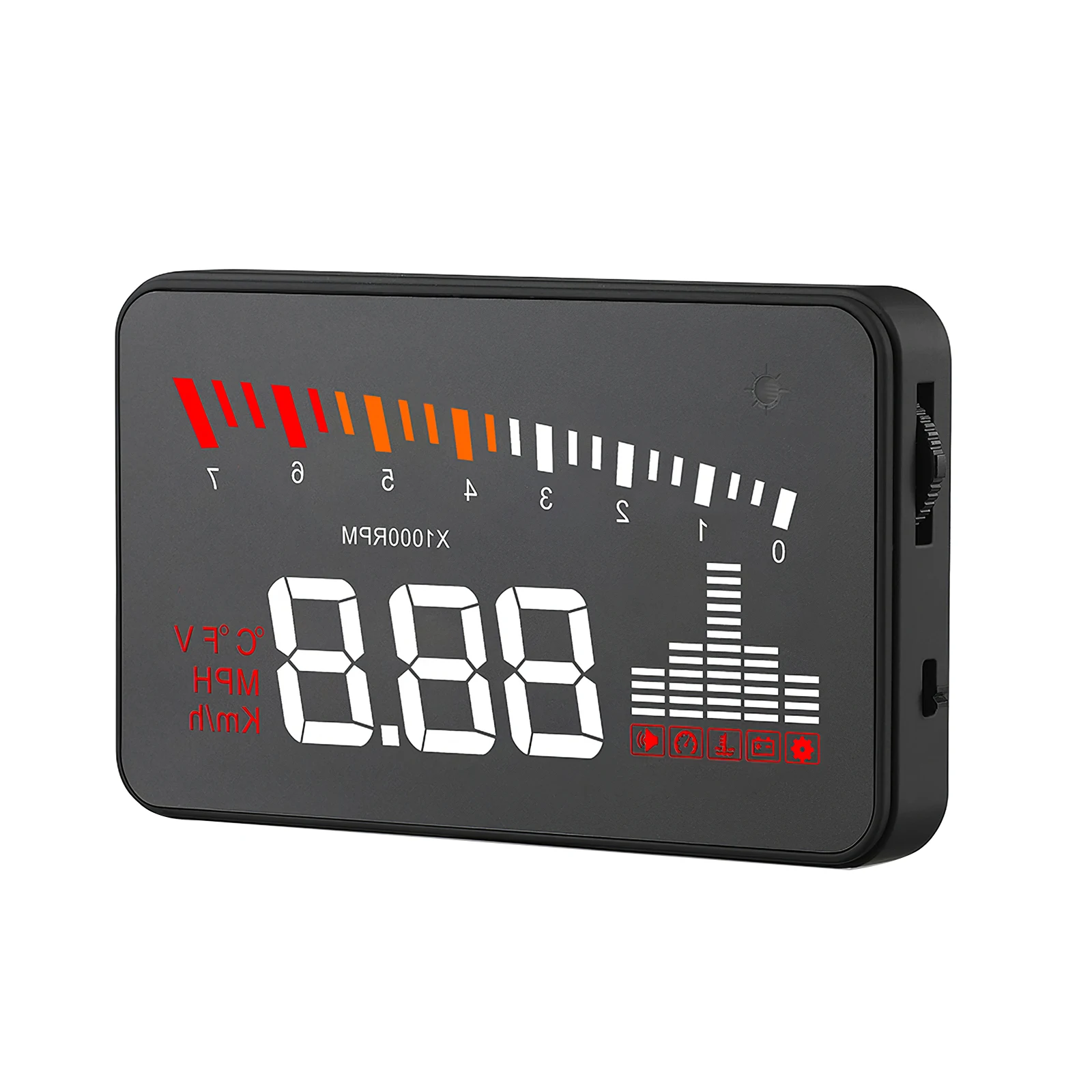 

Car Head-Up Display X5 Over-speed Warning Windshield Projector System OBD HUD Auto Data Display with Reflection for Safe Driving