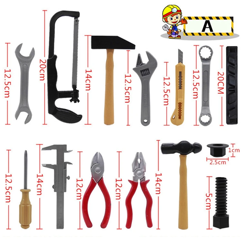 

14Pcs/Set Repair tool Play House Toys Model for Baby Early Learning Educational Toys Home Plastic Simulation Tools P20