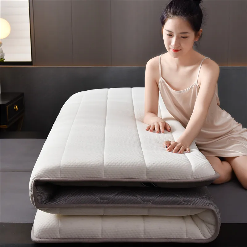 

Матрас из латекса с эффектом памяти, Прямая поставка с завода, мягкие подушки, однотонный, грязеотталкивающий утолщенный матрас с ремешками